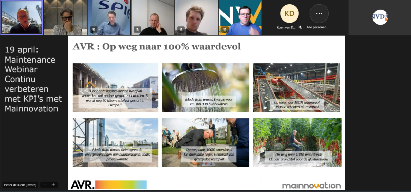 19 april: Maintenance Webinar Continu verbeteren met KPI’s met Mainnovation